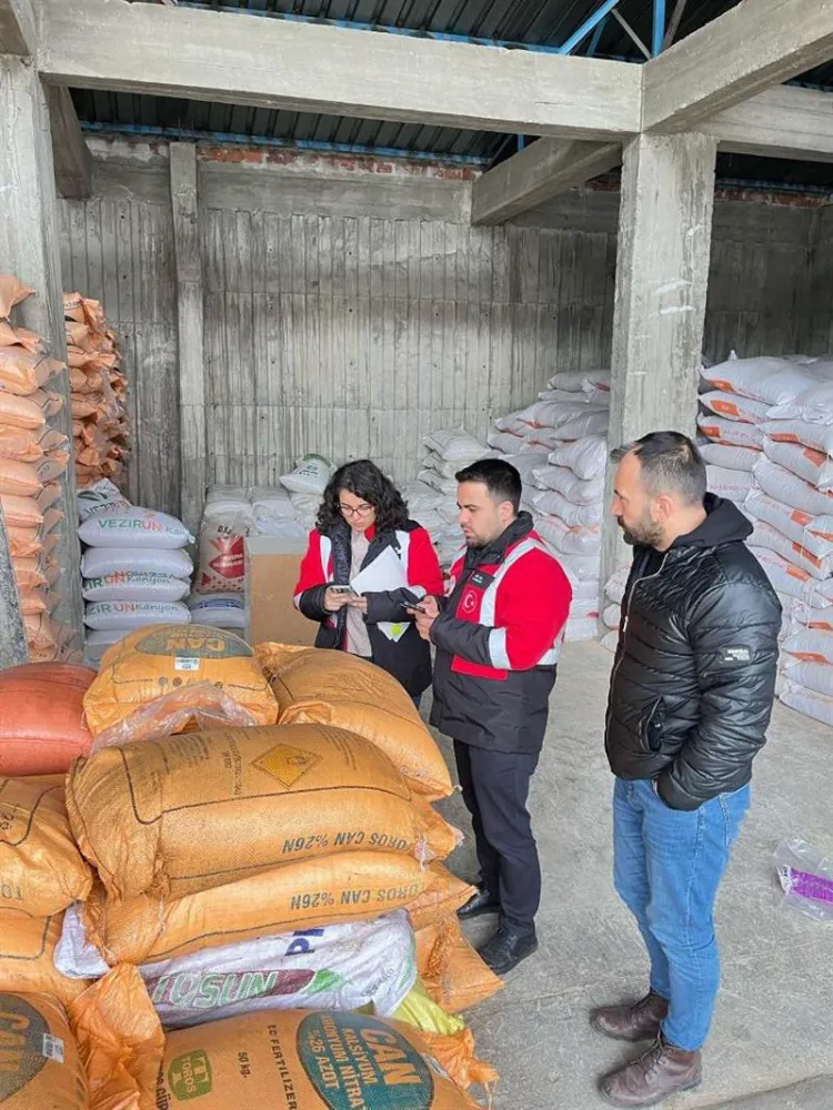 SAMSUN’DA EŞ ZAMANLI GÜBRE DENETİMİ YAPILDI